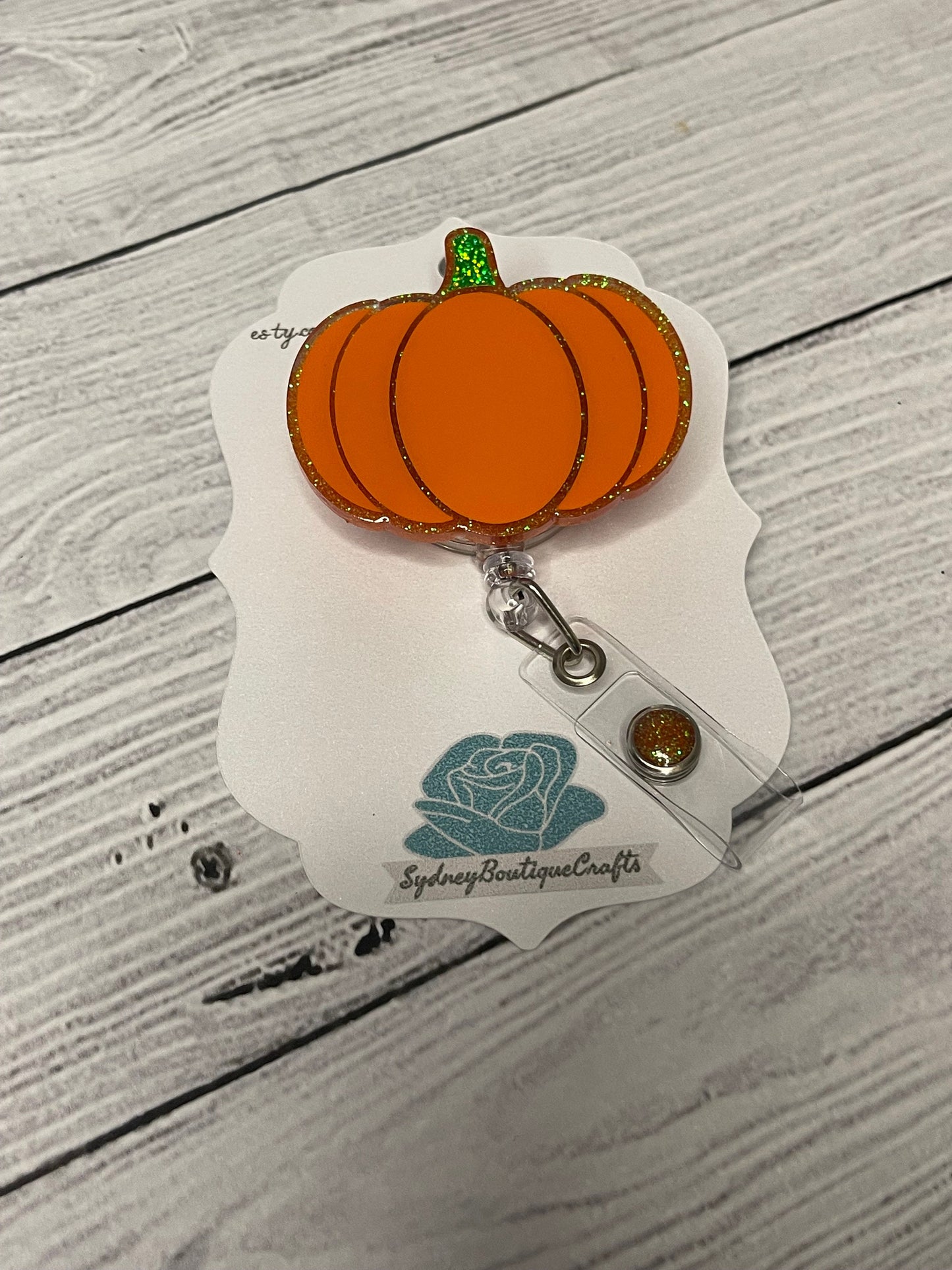 Pumpkin badge reel