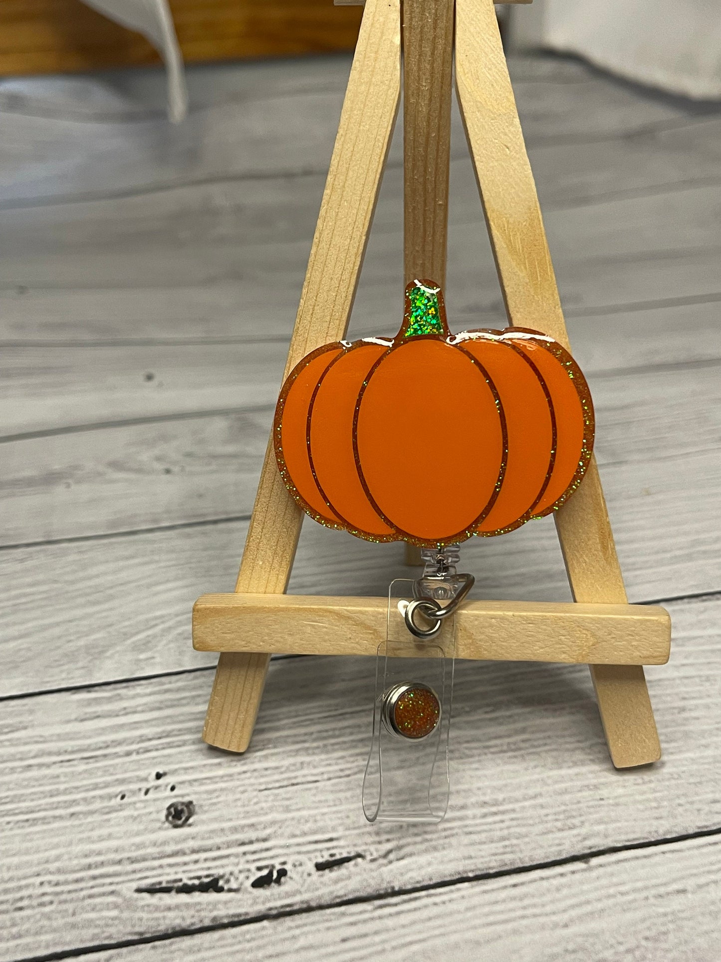 Pumpkin badge reel