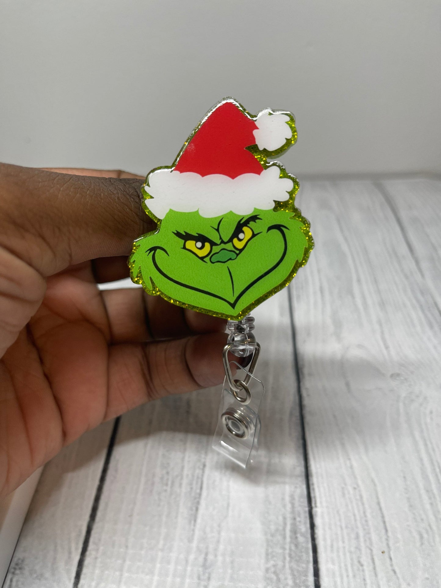 Mean One Retractable Badge Reel| Holiday ID badge holder| Winter Holiday badge reel| stocking stuffing