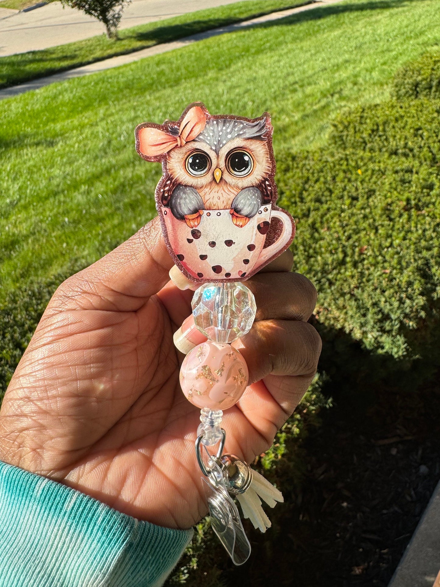 Owl Retractable Badge Reel, RN ID Holder, Nurse Key Card, Cute Animal Badge Reel, Cute Animal Gifts