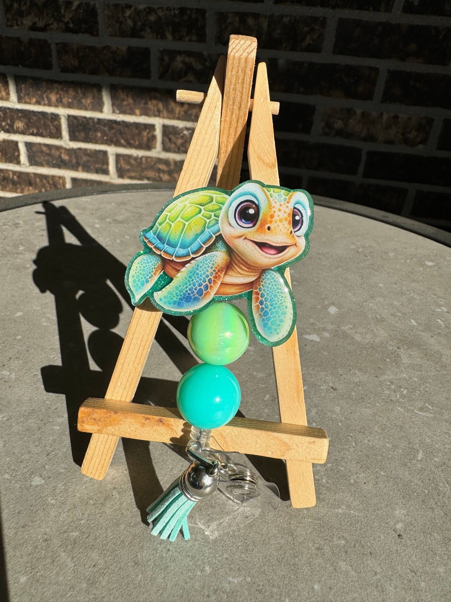 Sea Turtle Retractable Badge Reel, Cute ID Holder, RN Key Card Holder, Animal Badge Reel