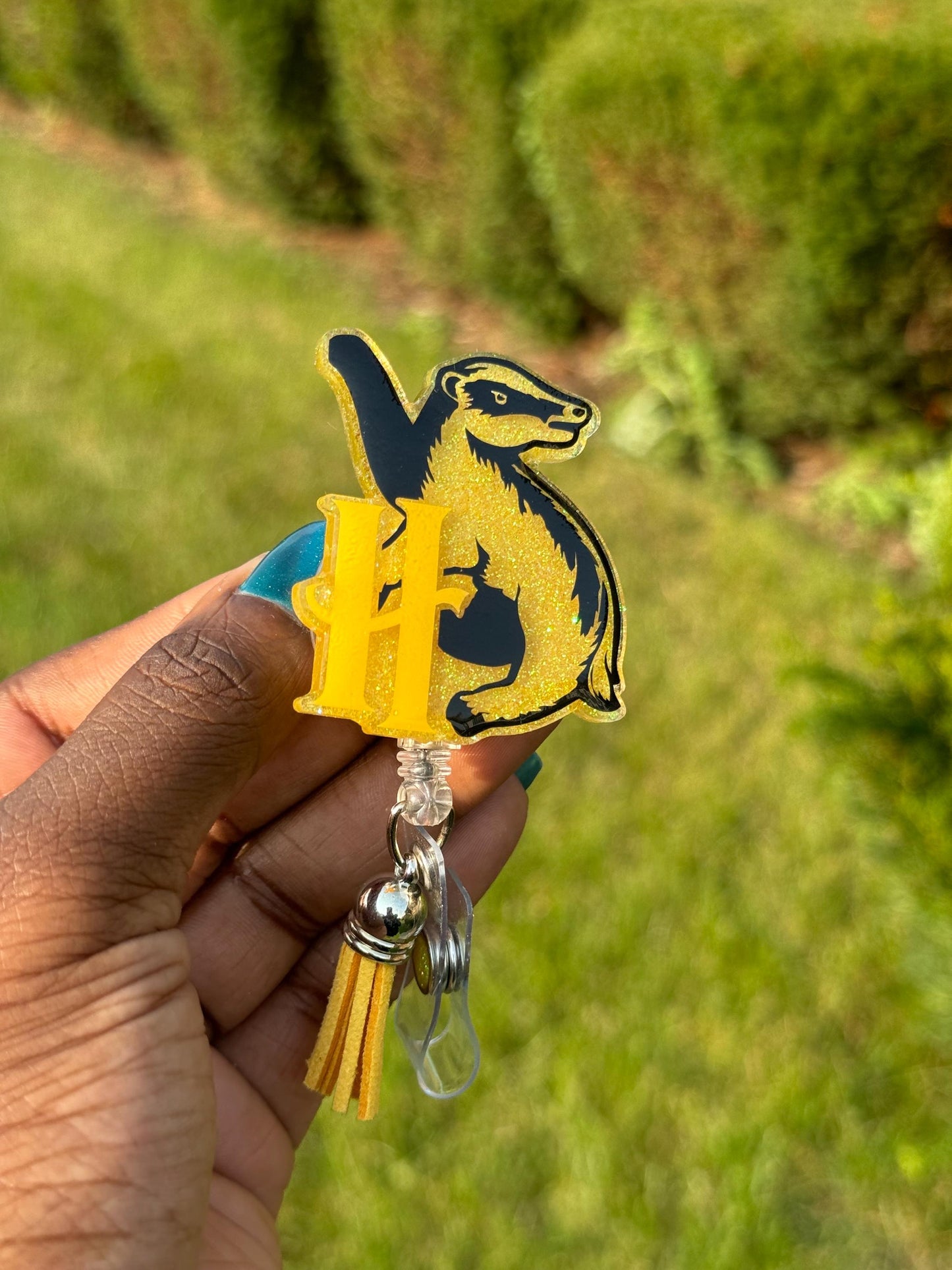 House Badger Retractable Badge Reel, RN ID Holder, Fan Art Accessories