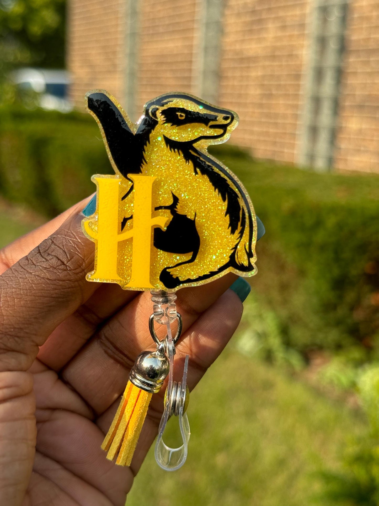 House Badger Retractable Badge Reel, RN ID Holder, Fan Art Accessories