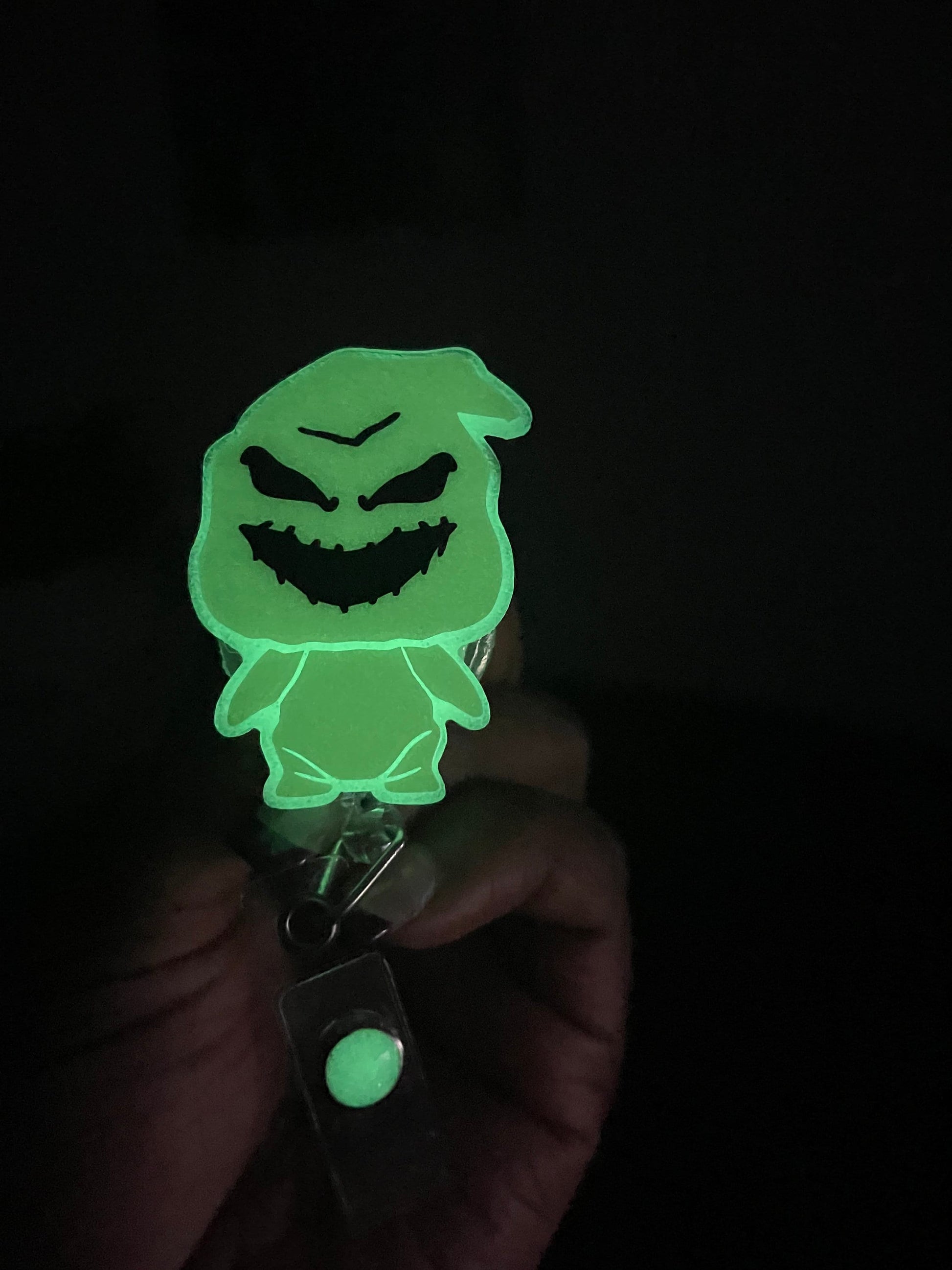 Oogie Boogie Badge Reel ( Glow in the dark)