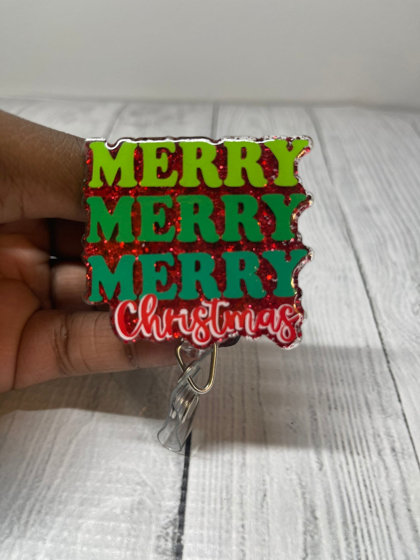 Merry Christmas badge reel