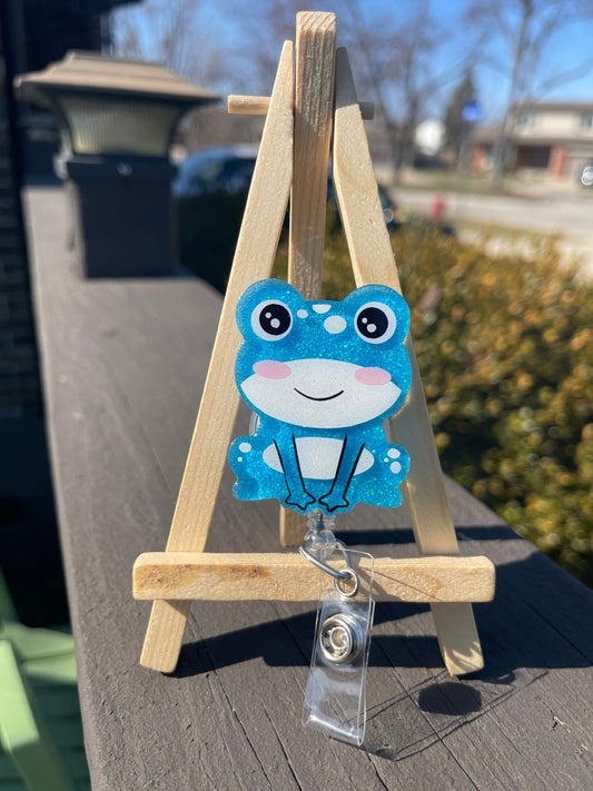 Sitting Frog Retractable Badge Reel