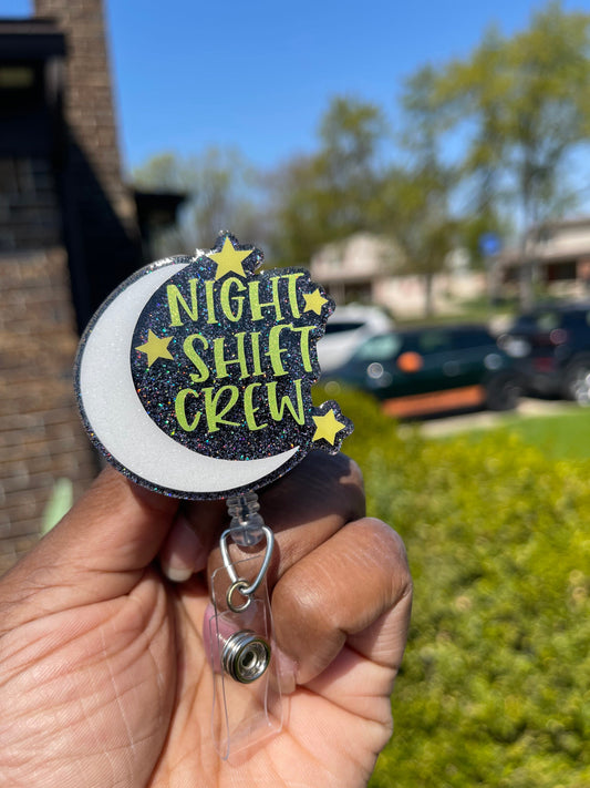 Night Shift Crew Retractable Badge Reel