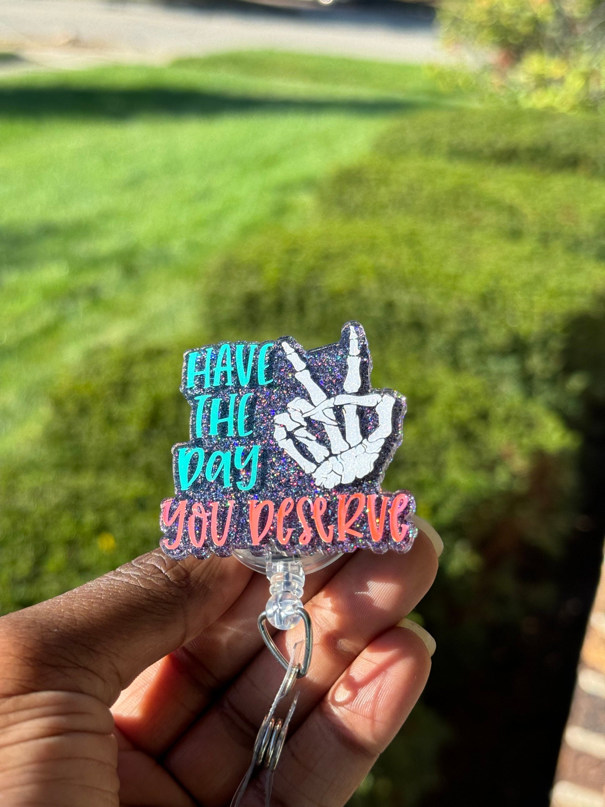 Day You Deserve Retractable Badge Reel, Dark Humor Badge Reel, Nurse ID Holder, Work Badge Reel