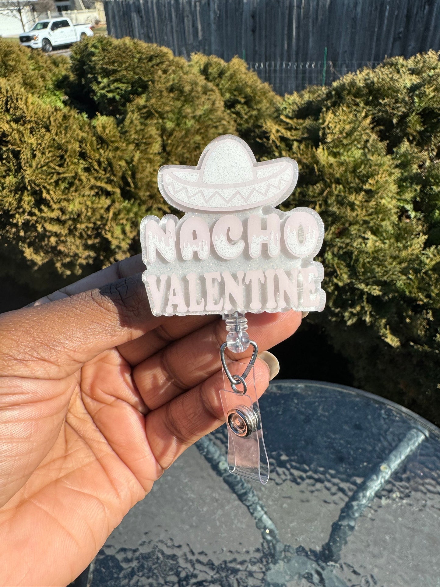 Conversation Candy Hearts Retractable Badge Reel, Valentine’s Day ID badge Holder, Cute Badge Reel,