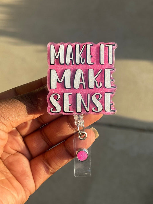 Make It Make Sense Retractable Badge Reel, ID badge holder, Name Badge Holder, Nurse Badge Holder