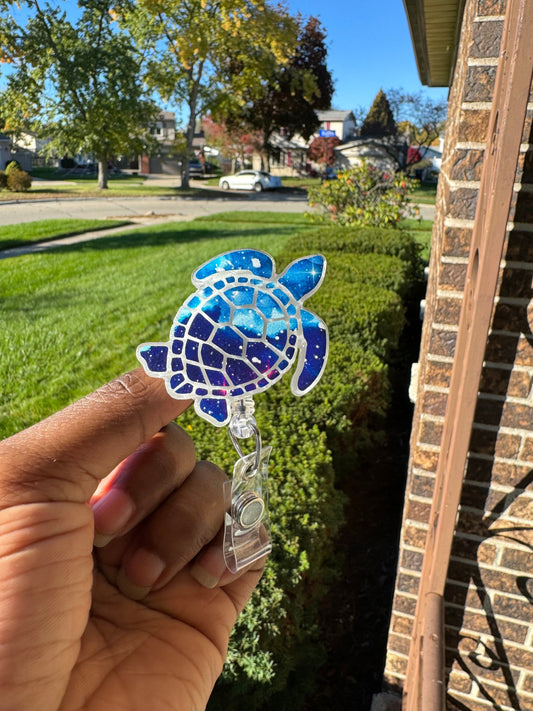 Sea Turtle Retractable Badge Reel| Nurse ID Badge Holder| Cute Animal ID Holder
