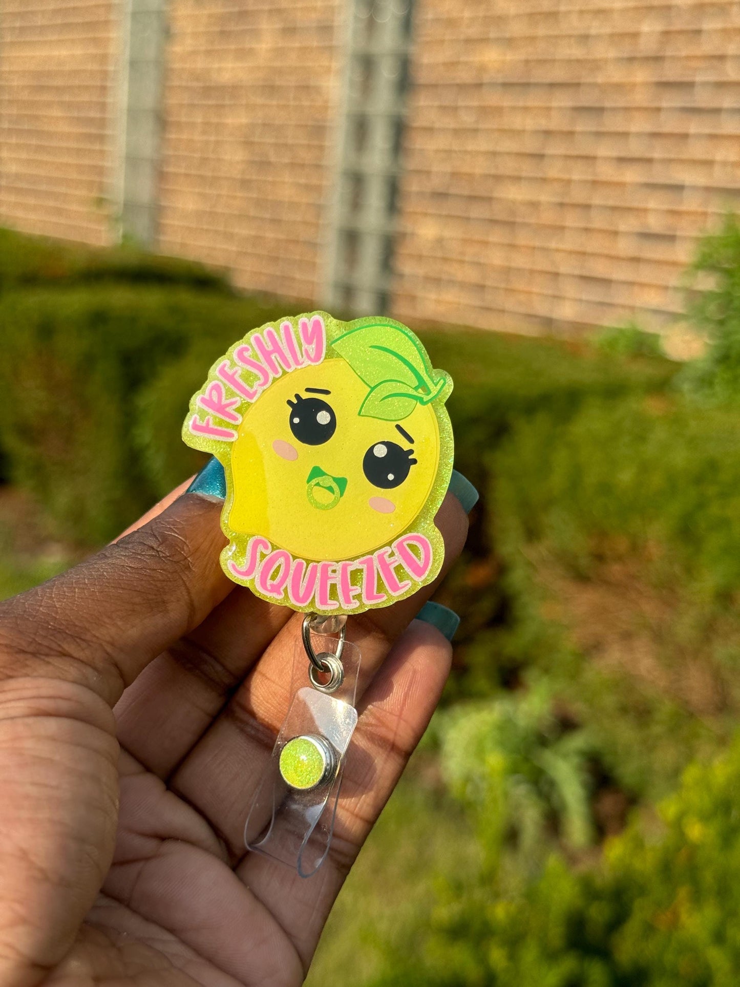 Freshly Squeezed Retractable Badge Reel| Fun Food| Medical Badge Holder|Nurse Name Tag