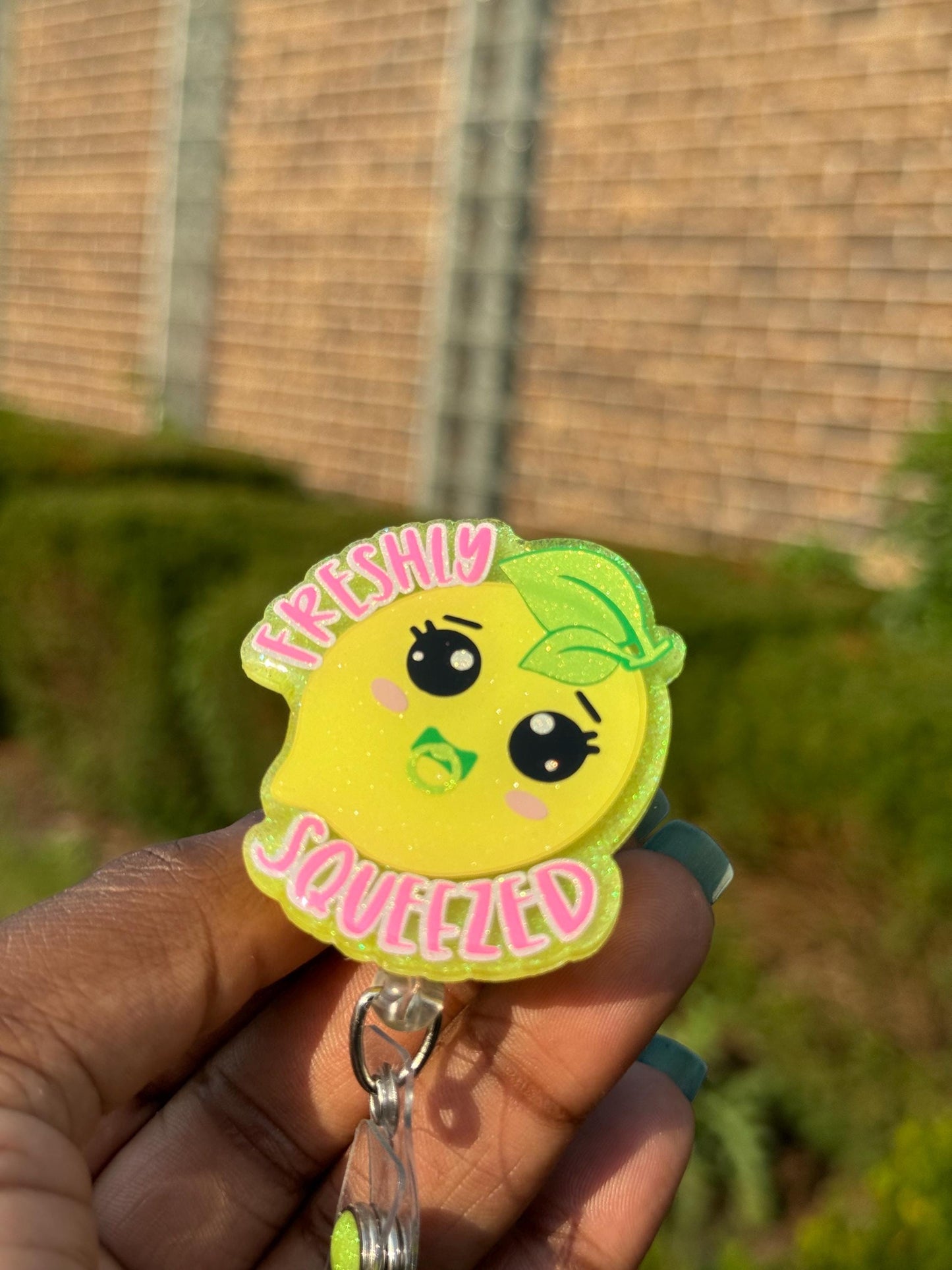 Freshly Squeezed Retractable Badge Reel| Fun Food| Medical Badge Holder|Nurse Name Tag