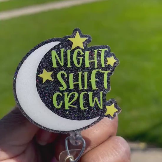 Night Shift Crew Retractable Badge Reel