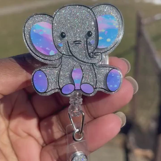 Silver Sitting Baby Elephant