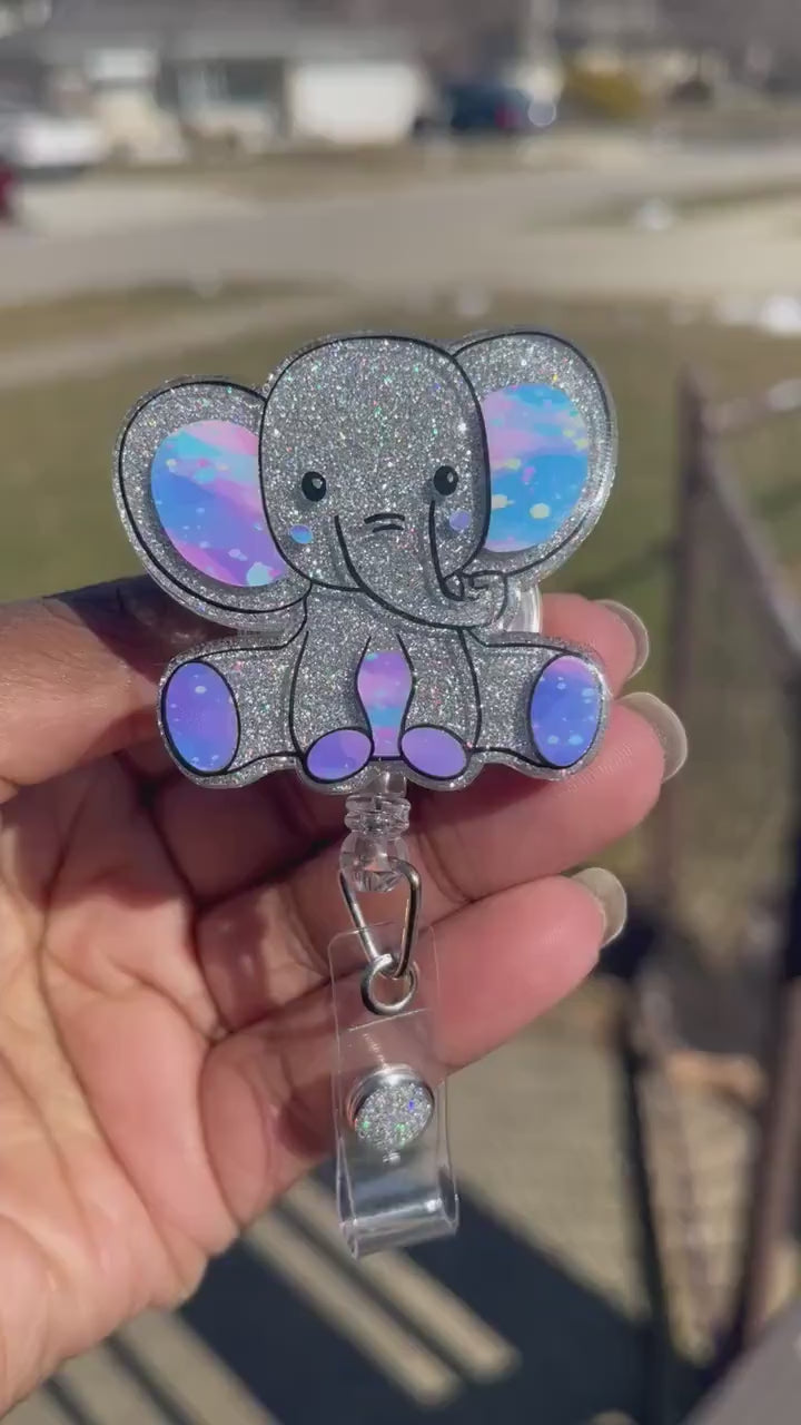 Silver Sitting Baby Elephant