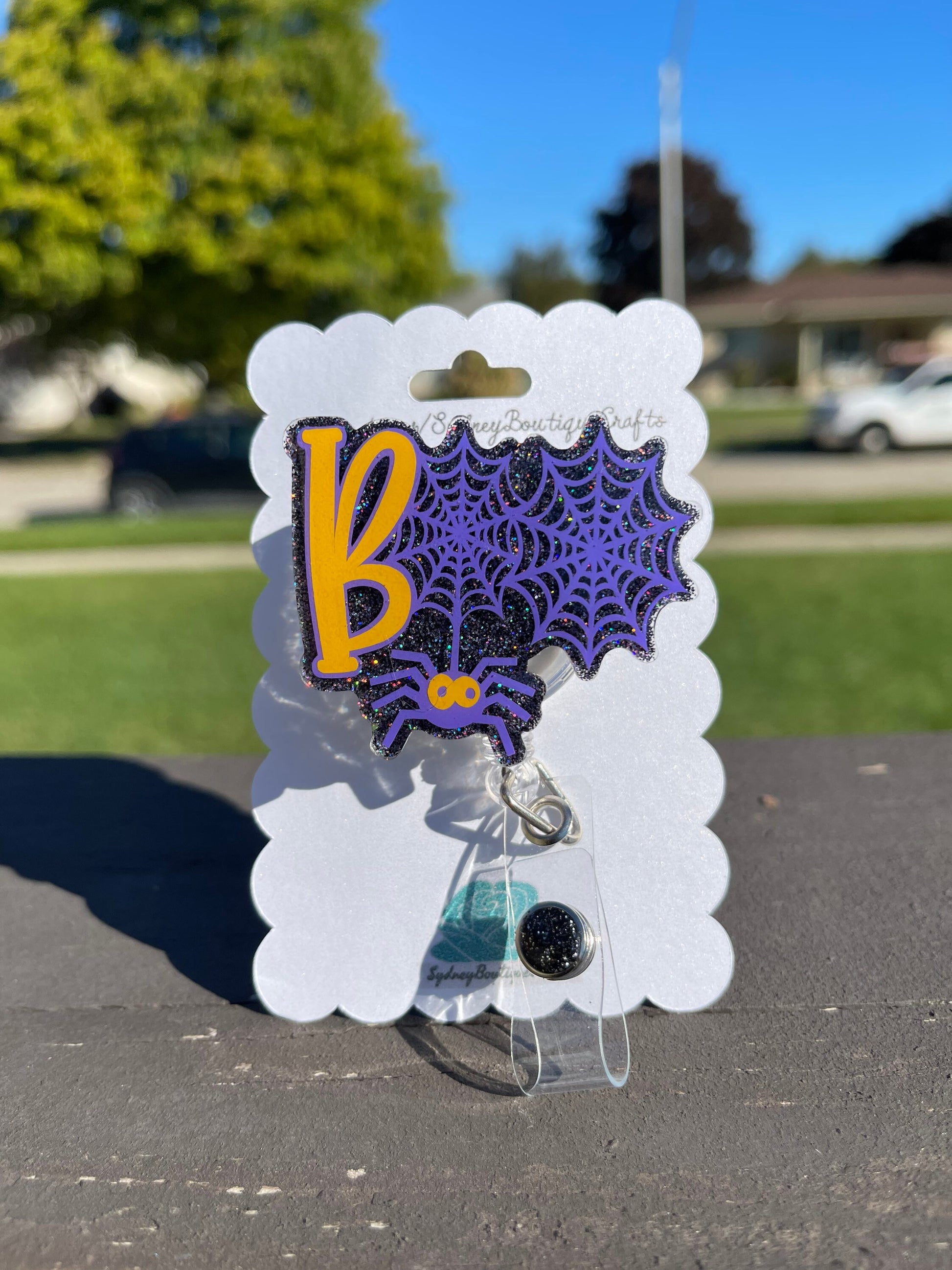 Boo Spiderweb Badge reel