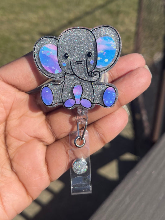 Silver Sitting Baby Elephant