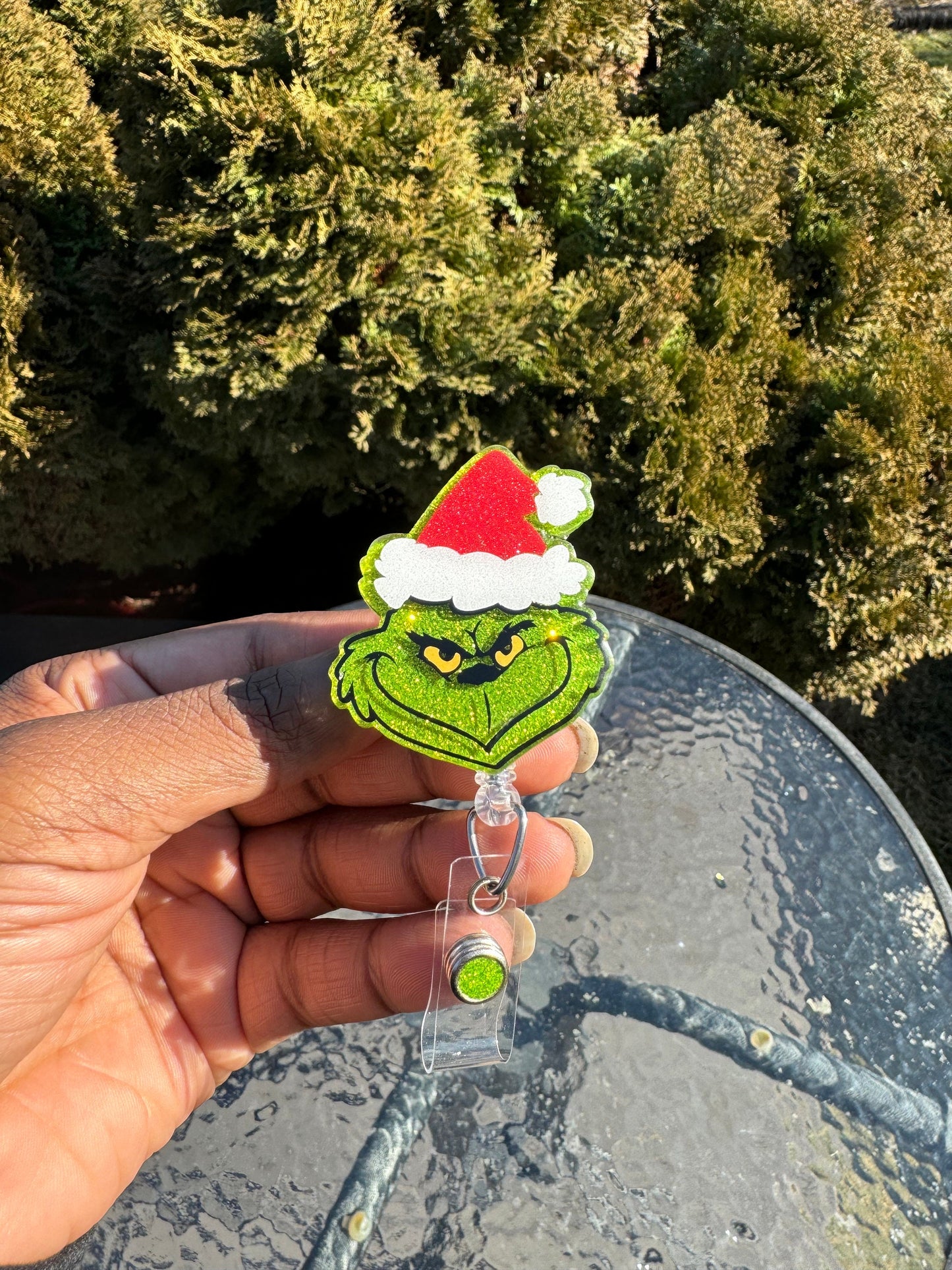 Your a Mean One Retractable Badge Reel| Holiday ID badge holder| Winter Holiday badge reel| stocking stuffing