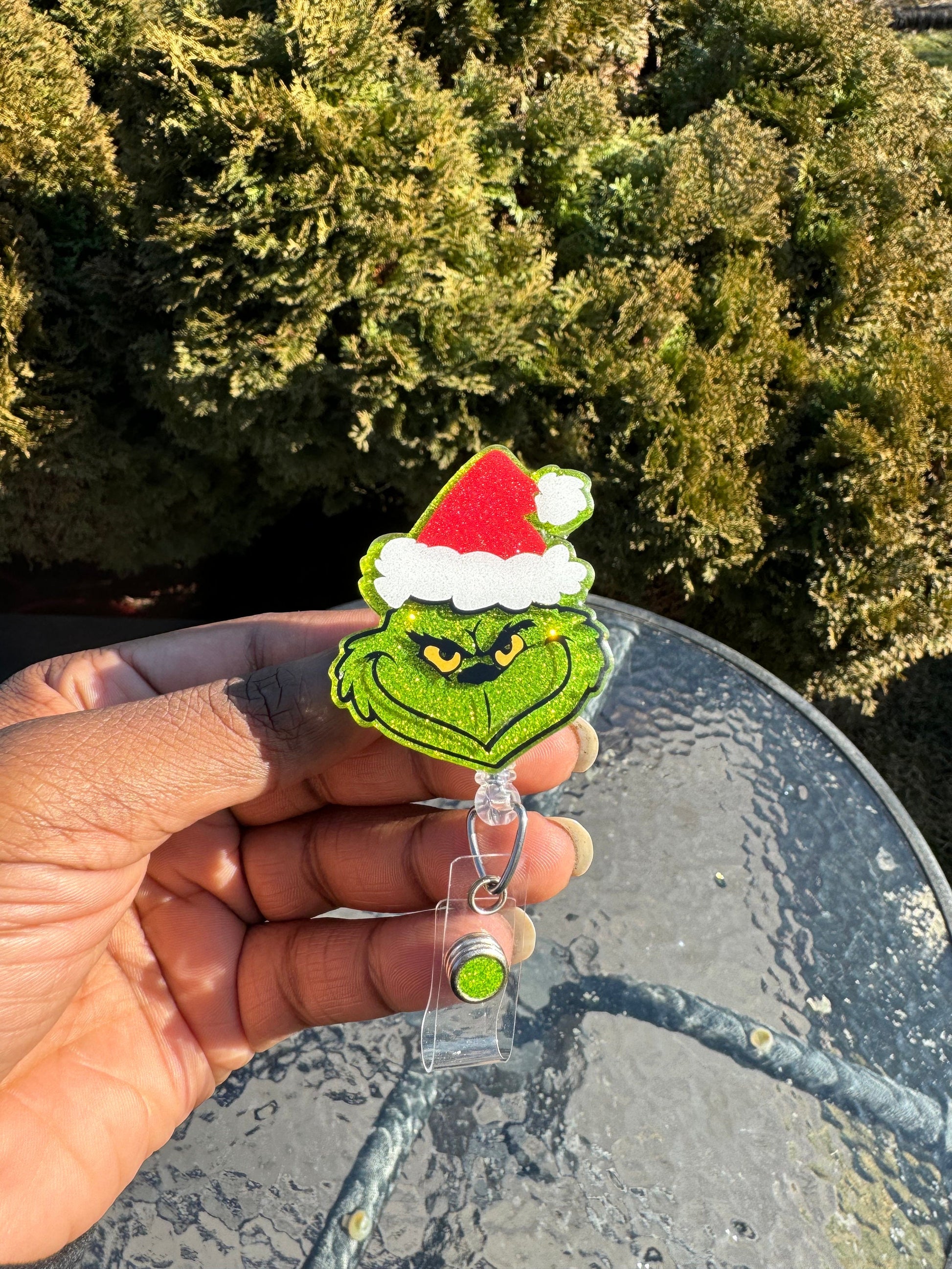 Your a Mean One Retractable Badge Reel| Holiday ID badge holder| Winter Holiday badge reel| stocking stuffing